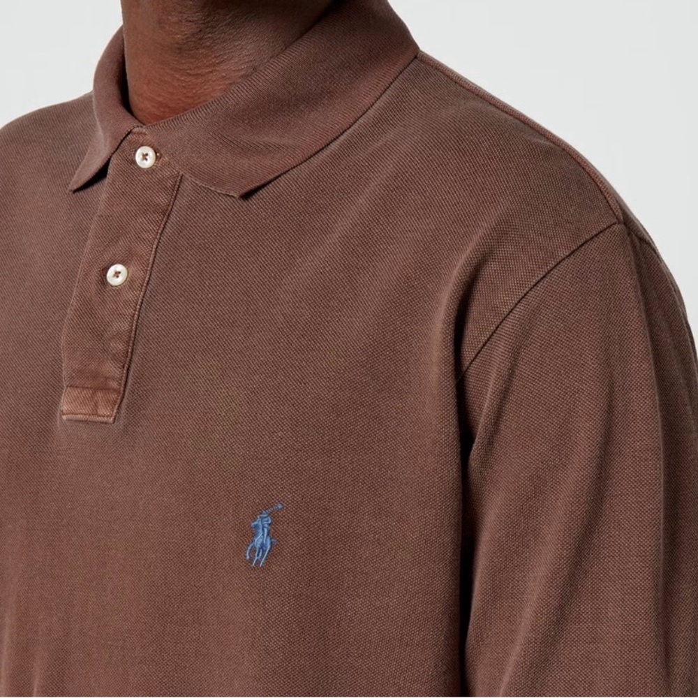 POLO RALPH LAUREN Men Classic Fit Soft Cotton Polo XXL Heather Brown